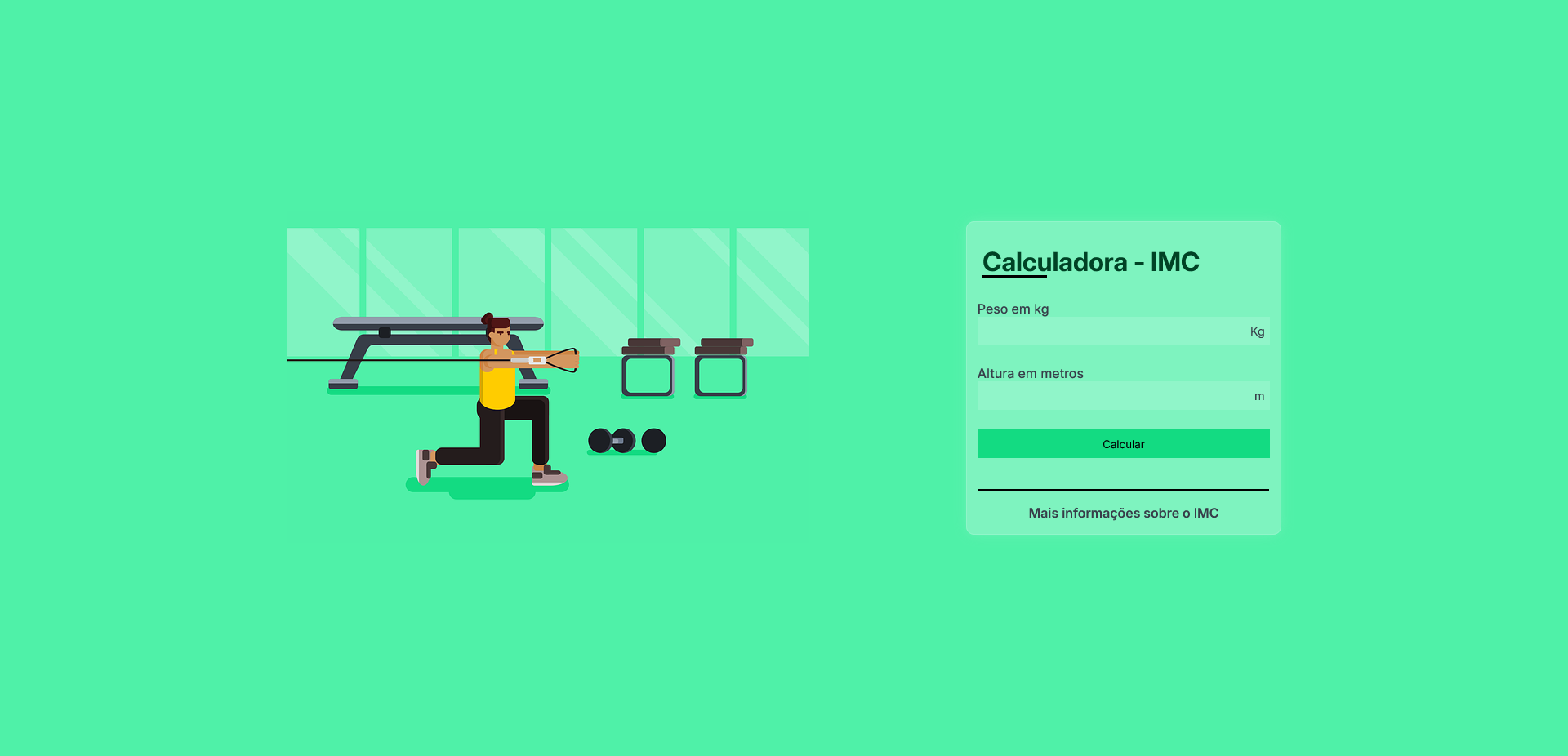 screenshot do projeto calculadora de IMC