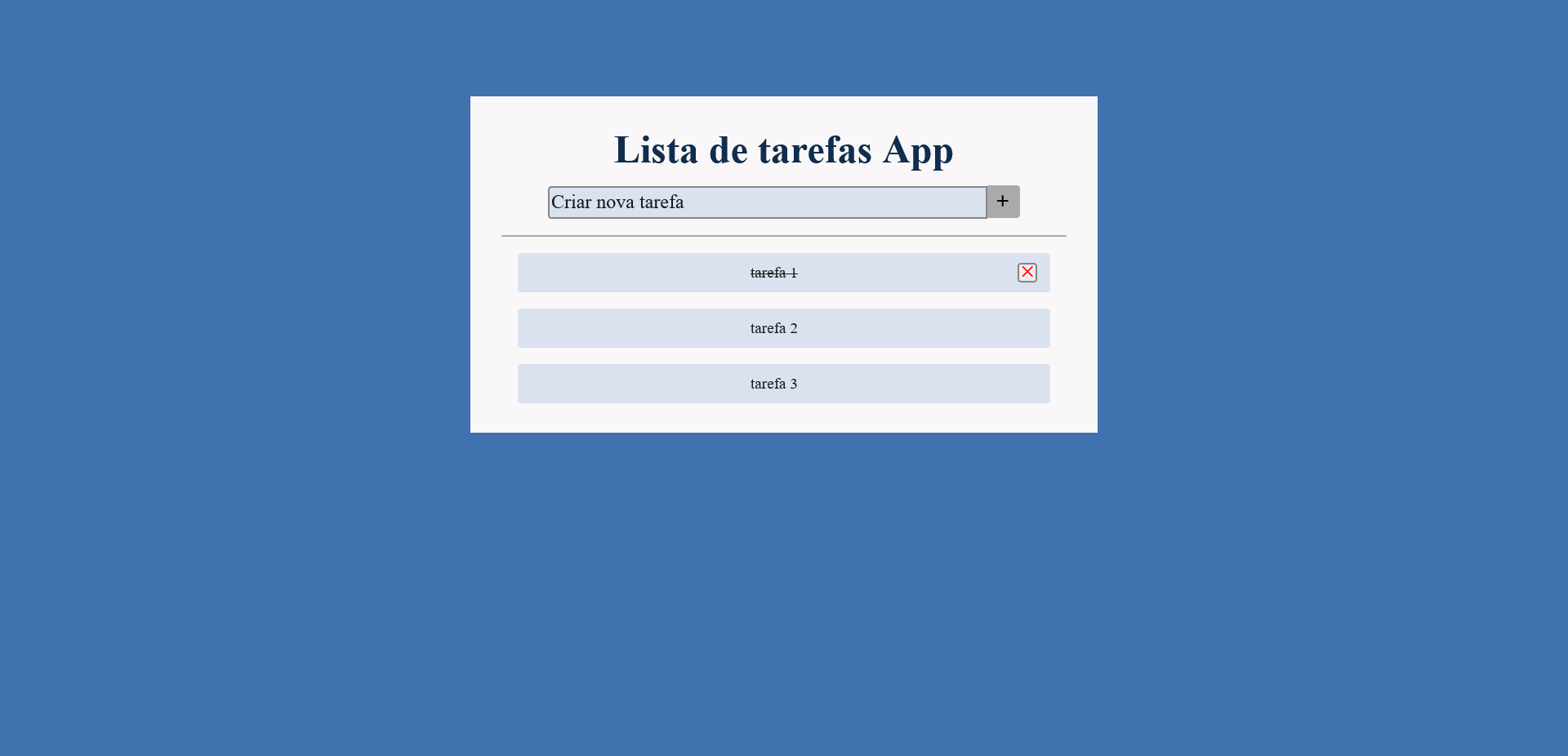 screenshot do projeto To Do List